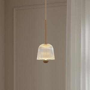 Nuura Aps LED висяща лампа Asteea 1, Ø 12 cm, месингов цвят/прозрачна, Затъмняване, Злато / месинг, Дневна/трапезария, Метал, Скандинавски
