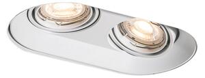 Кръгъл вграден прожектор бял GU10 50mm 2-светлина - Hubs