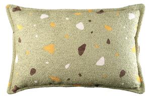Зелена детска възглавница за диван от букле и шенила Terrazzo Bolster – Wigiwama
