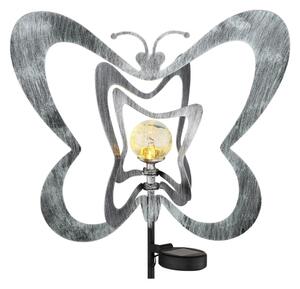 Globo 36581 - LED соларно осветително тяло LED/0,06W/3V IP44 сребърна пеперуда