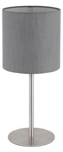 Globo 21440G - Настолна лампа BENSON 1xE27/40W/230V сива