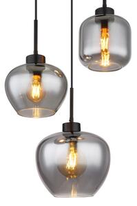 Globo 15549-3SH - Полилей на кабел матов 3xE27/40W/230V черен