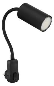 Globo 57911DPB - Стенно точково осветително тяло с щепсел ROBBY 1xGU10/35W/230V черно