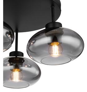 Globo 15572-3D - Плафонен полилей SHAUN 3xE27ILLU/40W/230V черен