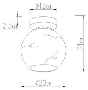 Globo 15999M-1D - Таванно осветително тяло RAGUSA 1xE27/60W/230V