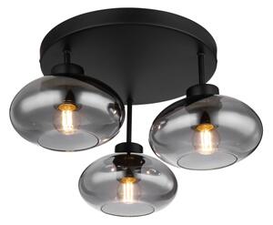 Globo 15572-3D - Плафонен полилей SHAUN 3xE27ILLU/40W/230V черен