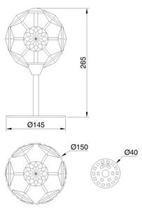 Globo 16047TC - LED настолна лампа VIRINA LED/8W/230V