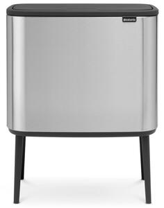 Кош за смет Brabantia Bo Touch 651115, 11/23 л, Леко затваряне, Противоплъзгаща основа, Устойчив на пръстови отпечатъци, Матов Инокс