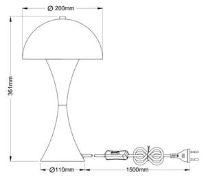 Globo 21028N - Настолна лампа DIMA 1xE27/40W/230V