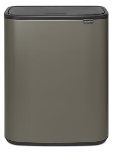 Кош за боклук Brabantia Bo Touch 1001276, 60 л, Плавно и безшумно отваряне, Голям отвор, Бронз