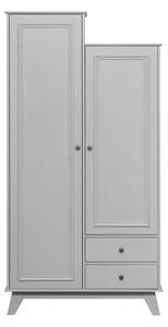 Светлосив детски гардероб от борова дървесина 98x190 cm Lily - WOOOD