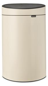 Кош за смет Brabantia Touch Bin New 1005543, 40 л, Плавно и безшумно отваряне, Голям отвор, Бежов