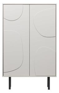 Светлосив шкаф от борова дървесина 85x135 cm Cadiz - WOOOD