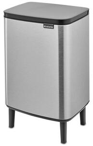 Кош за боклук Brabantia Bo Small Hi 1006650, 12 л, Плавно и безшумно отваряне, Устойчив на пръстови отпечатъци, Инокс