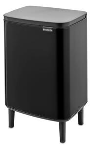 Кош за смет Brabantia Bo Small Hi 1006649, 12 л, Плавно и безшумно отваряне, Черен мат