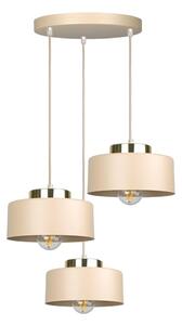 Полилей на кабел IGNIA 3xE27/60W/230V бежов/златен