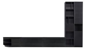Черен TV комплект от масивен бор 358x210 cm Finca – WOOOD