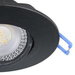 Eglo 300189 - Комплект от 5 вградени LED осветителни тела GEDREZ LED/4,9W/230V Ø 9 см, черно