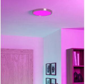 Eglo 901382 -LED RGBW димируемо плафонно осветително тяло с опушено стъкло FUEVA-Z LED/14,3W/230V 27,8cm IP44 хром