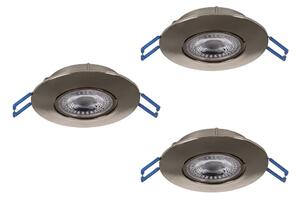 Eglo 300193 - Комплект от 3 вградени таванни LED осветителни тела GEDREZ LED/4,9W/230V, диаметър 9 см, хром