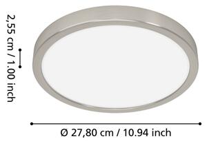 Eglo 901382 -LED RGBW димируемо плафонно осветително тяло с опушено стъкло FUEVA-Z LED/14,3W/230V 27,8cm IP44 хром