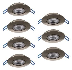 Eglo 300195 - Комплект 7xLED вградени таванни осветителни тела GEDREZ LED/4,9W/230V Ø 9 см, хром