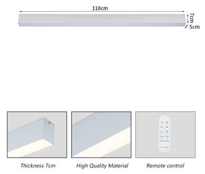 Brilagi - LED димируемо таванно осветително тяло SLEEKLINE LED/40W/230V Wi-Fi Tuya сребристо + дистанционно управление