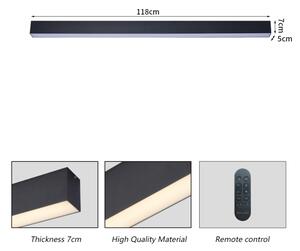 Brilagi - Димируем LED таванен плафон SLEEKLINE LED/40W/230V Wi-Fi Tuya, черен + дистанционно управление