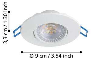Eglo 300187 - Комплект от 10 вградени LED осветителни тела GEDREZ LED/4,9W/230V, Ø 9 см, бели