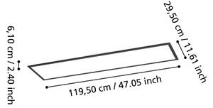 Eglo 901509-LED RGBW Повърхностно монтиран таванен панел MORADILLO-Z LED/34W/230V 120x30 см черен
