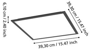 Eglo 901506-LED RGBW димируемо таванно осветително тяло MORADILLO-Z LED/19W/230V 40x40cm черно