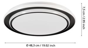 Eglo 902047 - LED таванно осветително тяло MOSCHELLA LED/36W/230V Ø 49 см черно