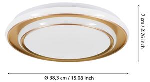 Eglo 902044 - LED плафон MOSCHELLA LED/24W/230V, диаметър 40 см, златист