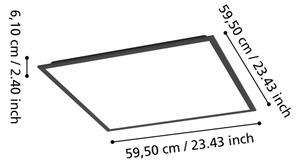 Eglo 902371 - LED повърхностно монтиран панел MORADILLO LED/32,5W/230V 60x60 cm черен