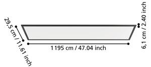 Eglo 901487 - LED повърхностен панел MORADILLO LED/33W/230V 120x30 cm черен