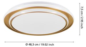 Eglo 902045 - LED таванно осветително тяло MOSCHELLA LED/36W/230V Ø 49 см златно