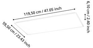 Eglo 902301 - LED повърхностно монтиран панел MORADILLO LED/36,5W/230V 120x60 см бял