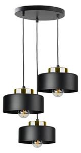 Полилей с кабелно окачване IGNIA 3xE27/60W/230V черен/златен