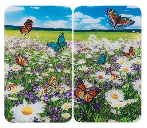 Капаци за печка 2 бр. от закалено стъкло 52x30 cm Summer Meadow – Maximex