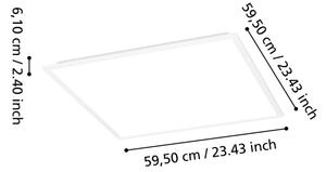 Eglo 902305 - Димируем повърхностно монтиран LED панел MORADILLO-R, LED/33W/230V, 60x60 см, бял + дистанционно управление