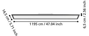 Eglo 901488 - LED повърхностен панел MORADILLO LED/28W/230V 120x15 cm черен