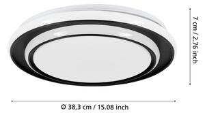 Eglo 902046 - LED таванен плафон MOSCHELLA LED/24W/230V Ø 40 см черен
