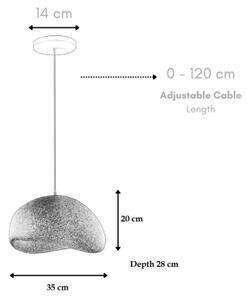 Brilagi - Подвесен полилей WABI SABI на кабел, 1xE27/40W/230V, Ø 35 см, черен