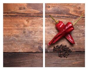 Капаци за печки от закалено стъкло в комплект от 2 броя 52x30 cm Pepper - Allstar