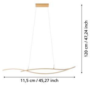 Eglo 901212 - LED Пендел GRISOLIA LED/20W/230V 4000K бежов