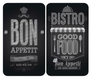 Комплект от 2 стъклени капака за печка , 52 x 30 cm Bon Appetit - Wenko