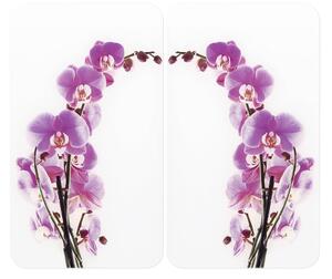 Комплект от 2 стъклени капака за печка Orchid, 52 x 30 cm Orchid Blossom - Wenko
