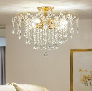 Brilagi - Полилей за повърхностен монтаж CRYSTAL 6xE14/60W/230V златист