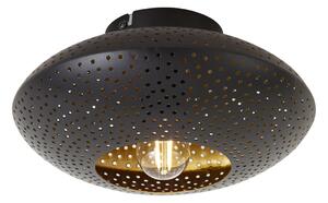 Ориенталска таванна лампа черна със злато 25 см - Radiance