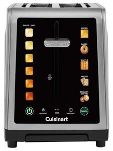 Тостер за хляб Cuisinart SimpliTouch XL RBT2200U, 1000W, 6 степени, 5 програми, Сензорно управление, Автоматично центриране, Инокс/черен